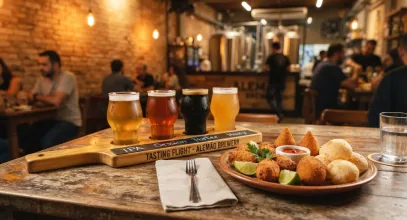 Tábua de degustação de cervejas artesanais