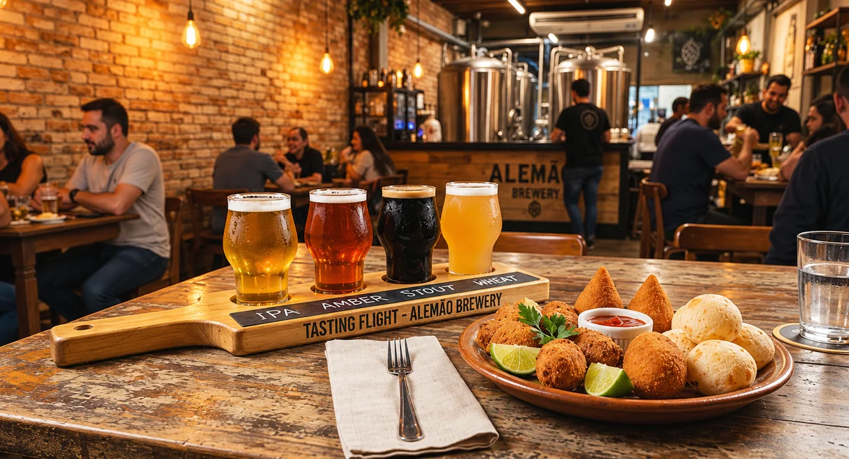 Tábua de degustação de cervejas artesanais